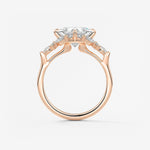 Princess Cluster Lab Grown Diamond Engagement Ring