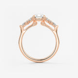 Pear Cluster Lab Grown Diamond Engagement Ring