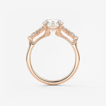 Round Cluster Lab Grown Diamond Engagement Ring