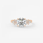 Round Cluster Lab Grown Diamond Engagement Ring
