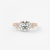 Round Cluster Lab Grown Diamond Engagement Ring