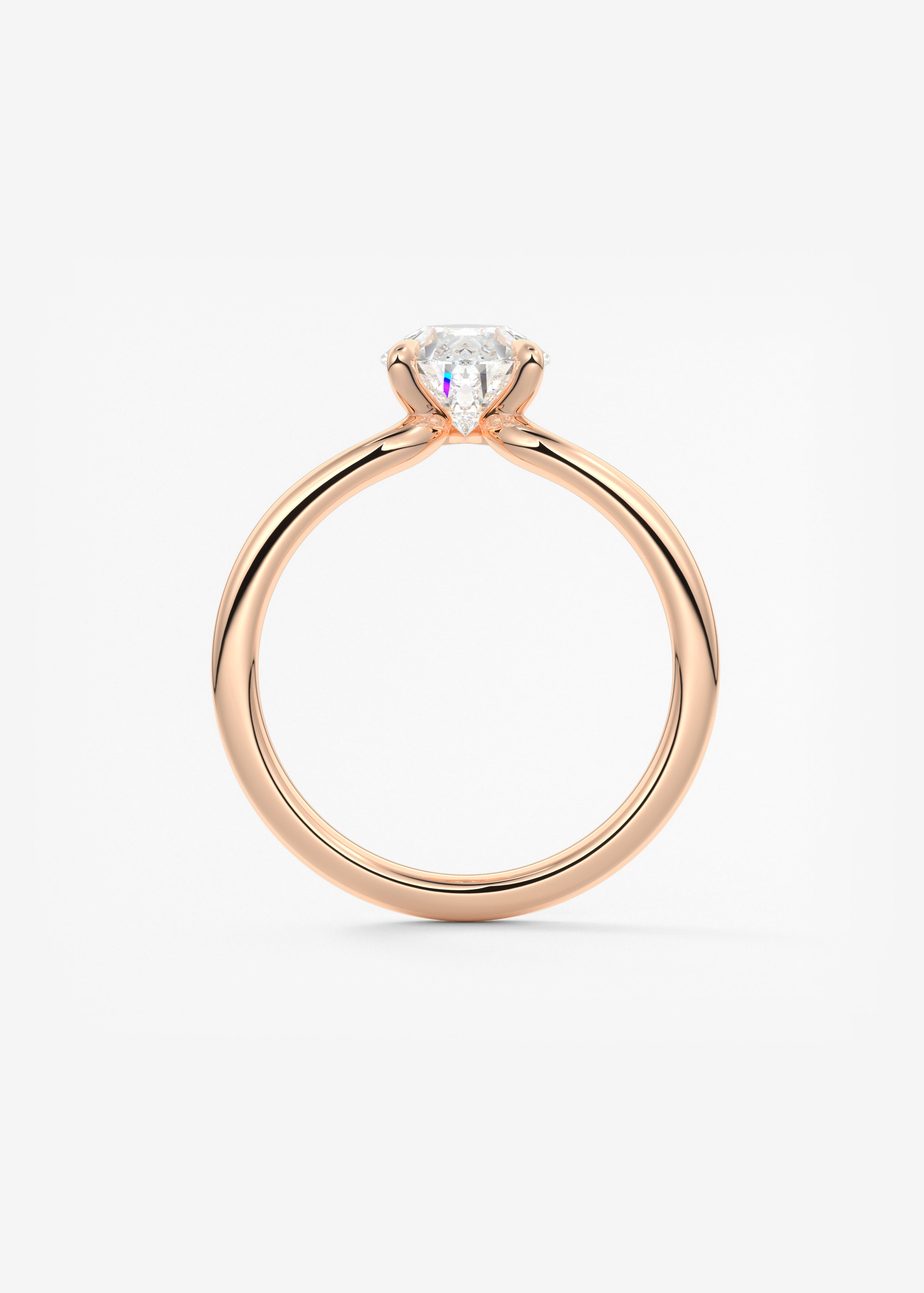 Pear Solitaire Lab Grown Diamond Engagement Ring