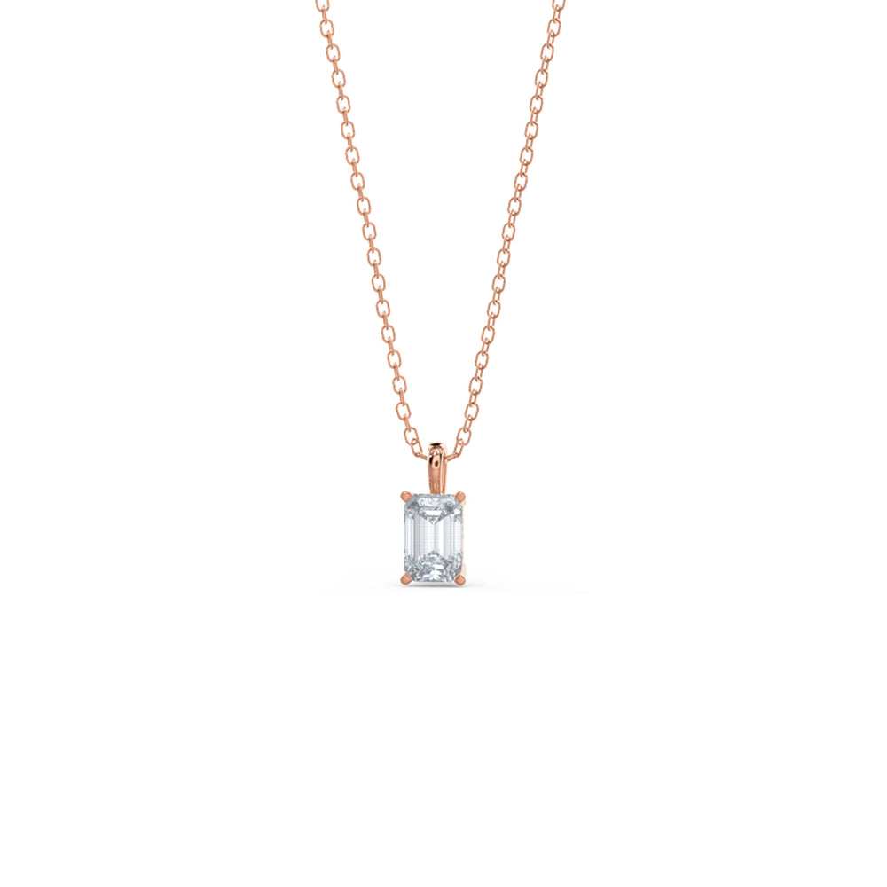 
                  
                    0.70 CT Classic Emerald Cut Moissanite Necklace With Solitaire Style
                  
                