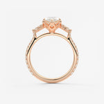 Marquise Cluster Lab Grown Diamond Engagement Ring