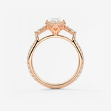 Marquise Cluster Lab Grown Diamond Engagement Ring