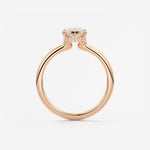 Marquise Hidden Halo Lab Grown Diamond Engagement Ring
