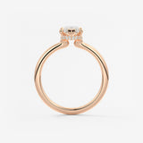 Marquise Hidden Halo Lab Grown Diamond Engagement Ring