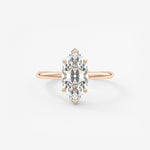 Marquise Hidden Halo Lab Grown Diamond Engagement Ring