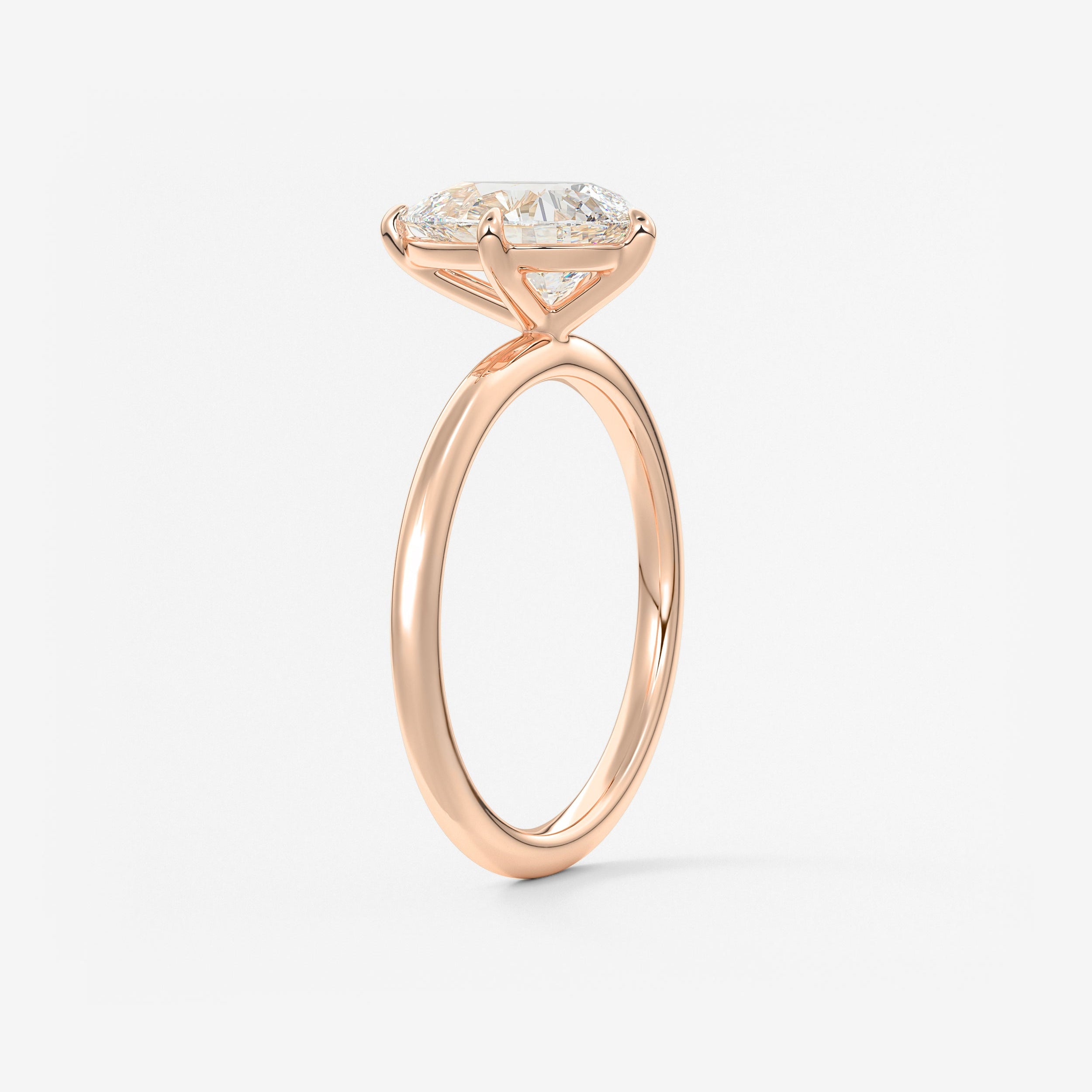 Pear Solitaire Lab Grown Diamond Engagement Ring