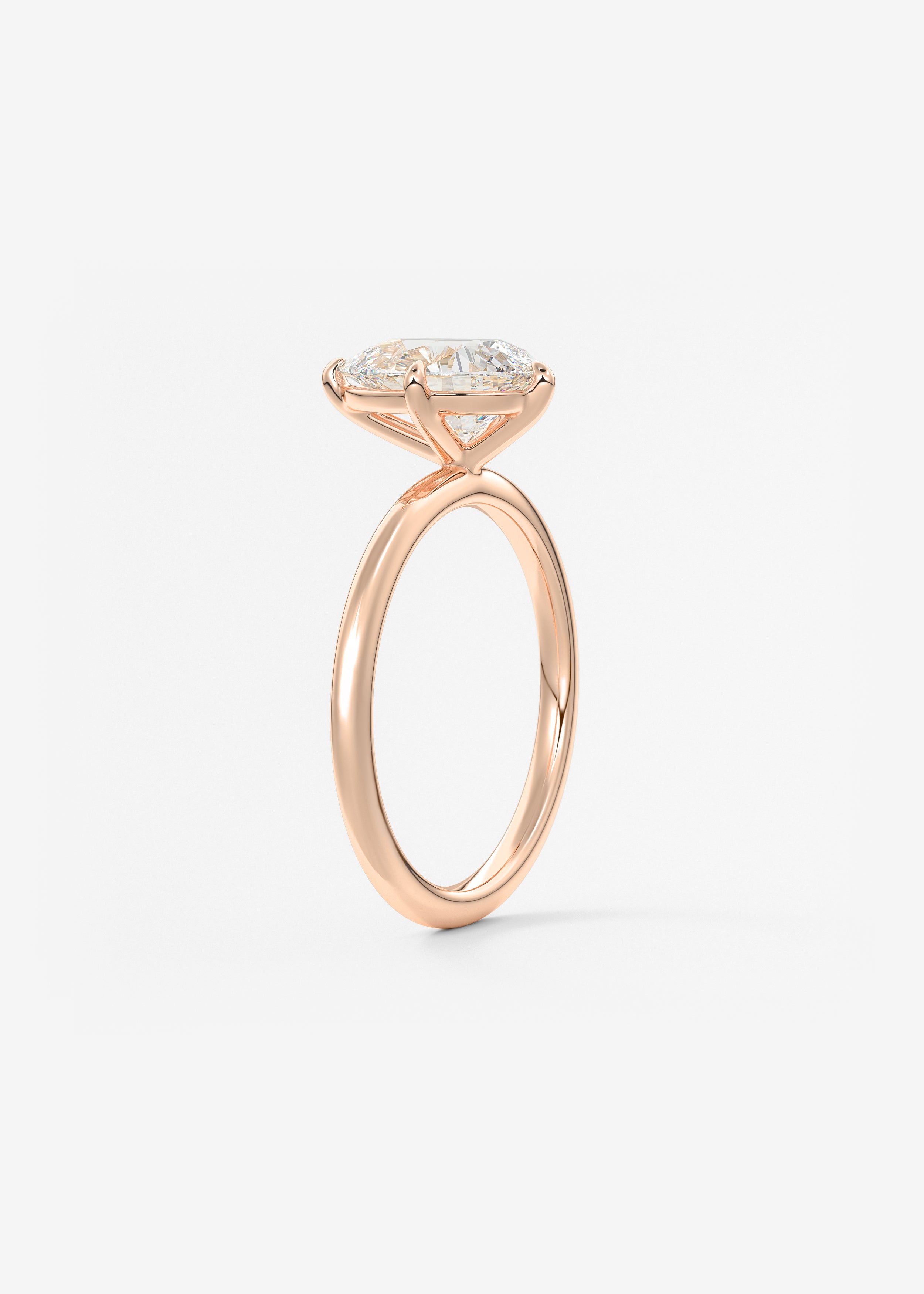Pear Solitaire Lab Grown Diamond Engagement Ring
