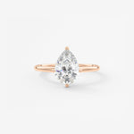 Pear Solitaire Lab Grown Diamond Engagement Ring