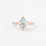 Pear Solitaire Lab Grown Diamond Engagement Ring