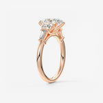 Oval Cluster Lab Grown Diamond Engagement Ring