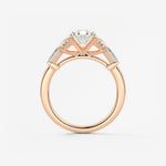 Oval Cluster Lab Grown Diamond Engagement Ring