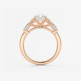 Oval Cluster Lab Grown Diamond Engagement Ring