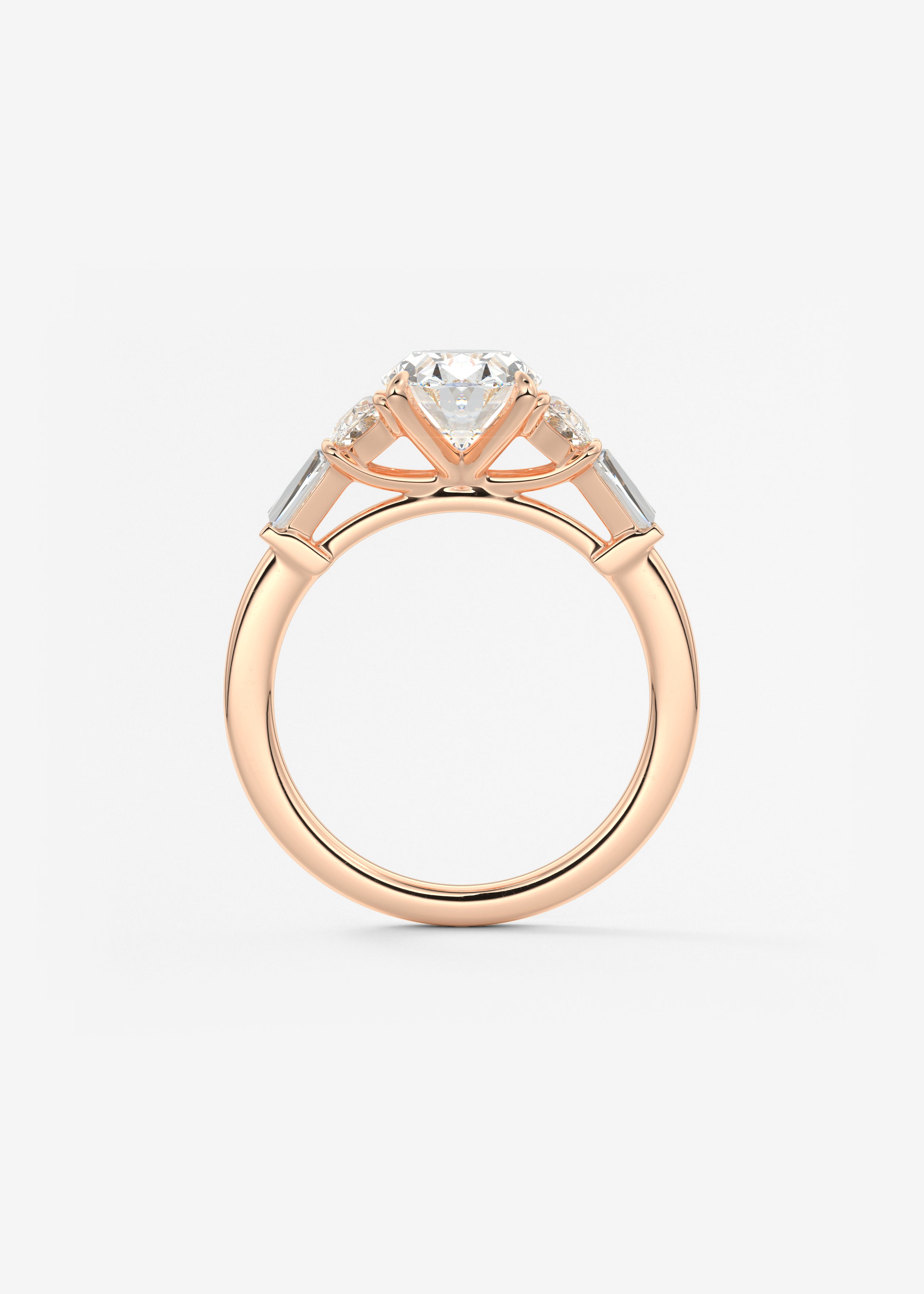 Oval Cluster Lab Grown Diamond Engagement Ring