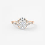 Oval Cluster Lab Grown Diamond Engagement Ring
