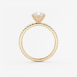 Oval Pave Lab Grown Diamond Engagement Ring