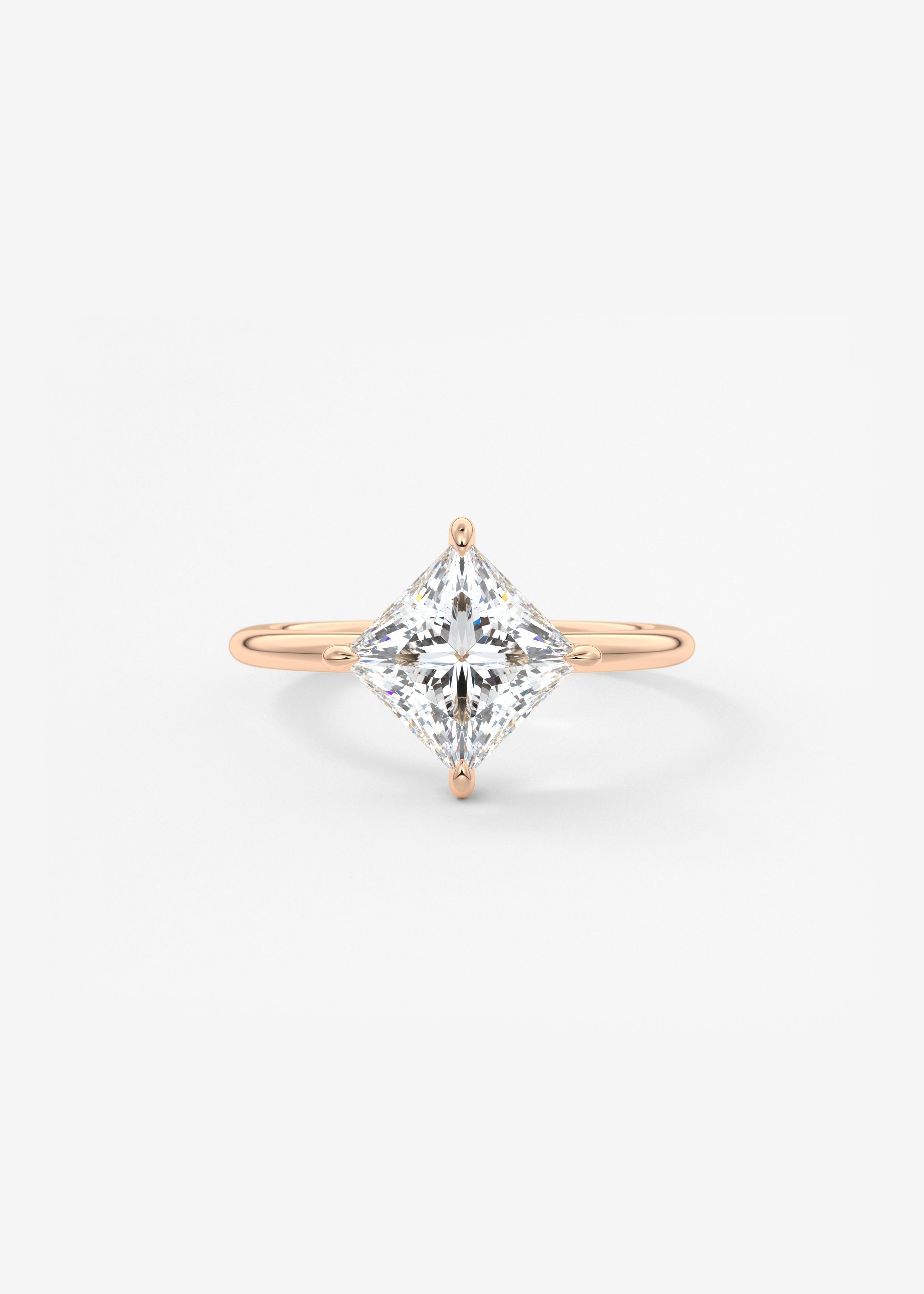 Princess East West Lab Grown Diamond Engagement Ring