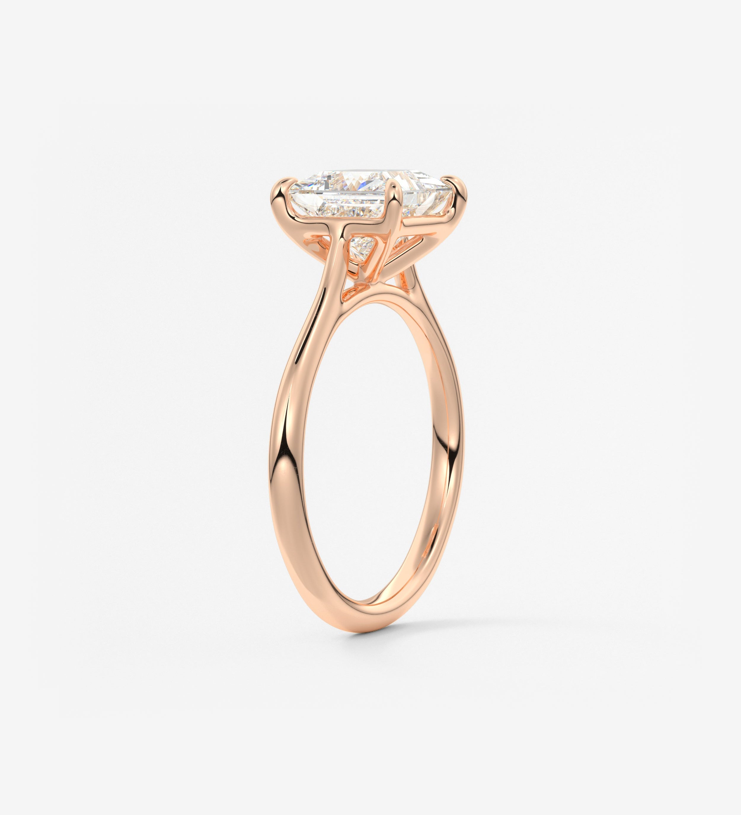 Princess Cathedral Lab Grown Diamond Engagement Ring