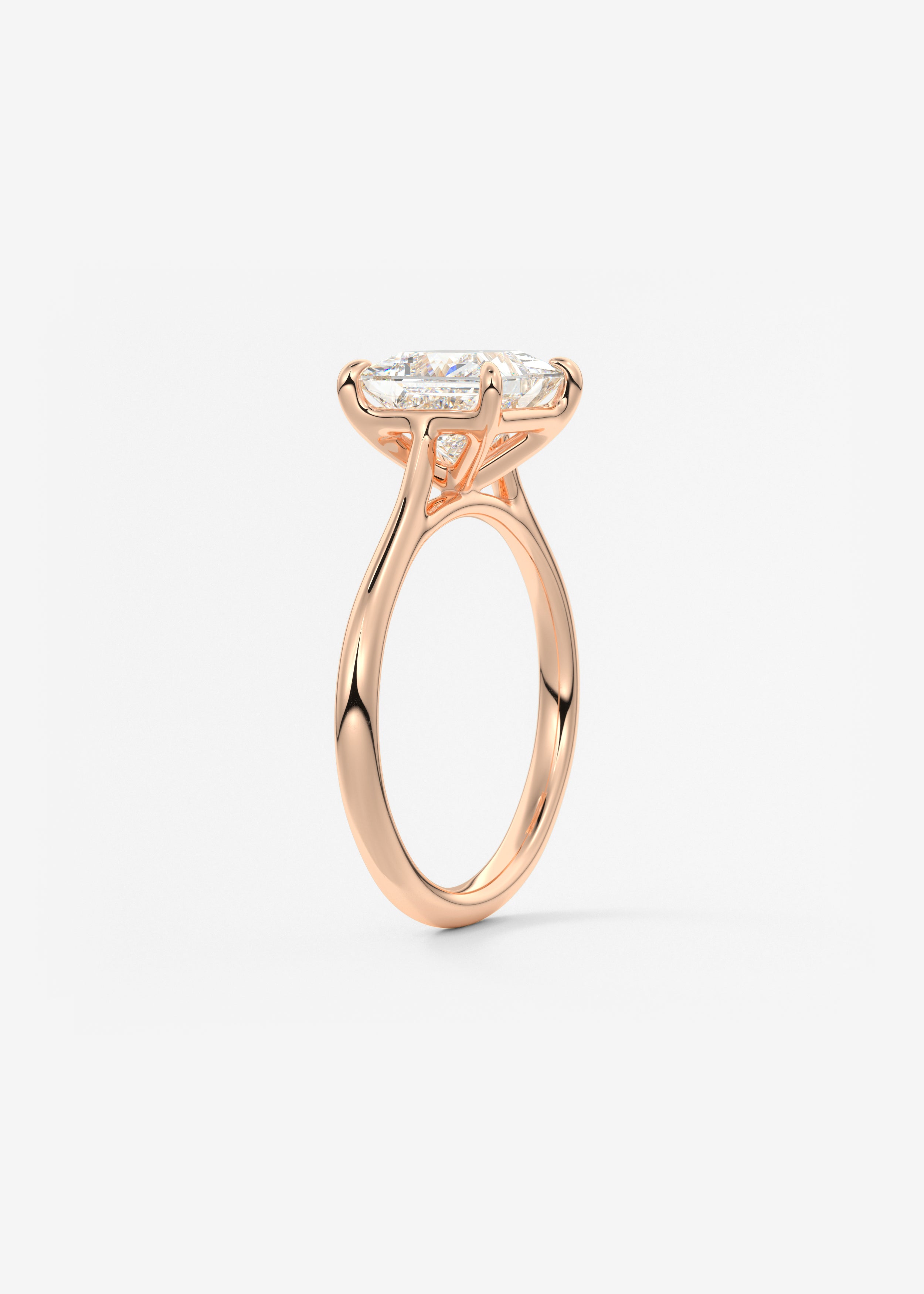 Princess Cathedral Lab Grown Diamond Engagement Ring