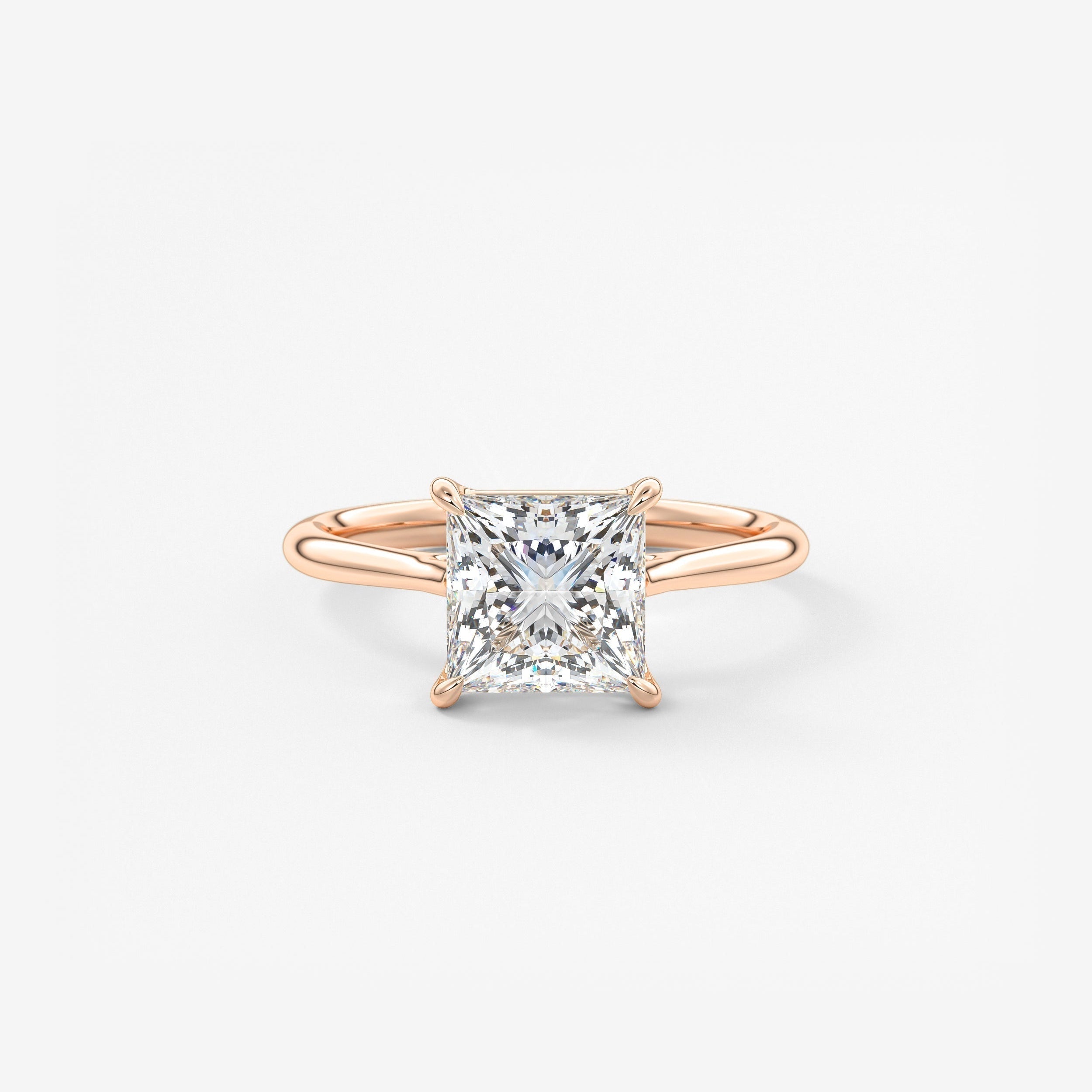 Princess Cathedral Lab Grown Diamond Engagement Ring
