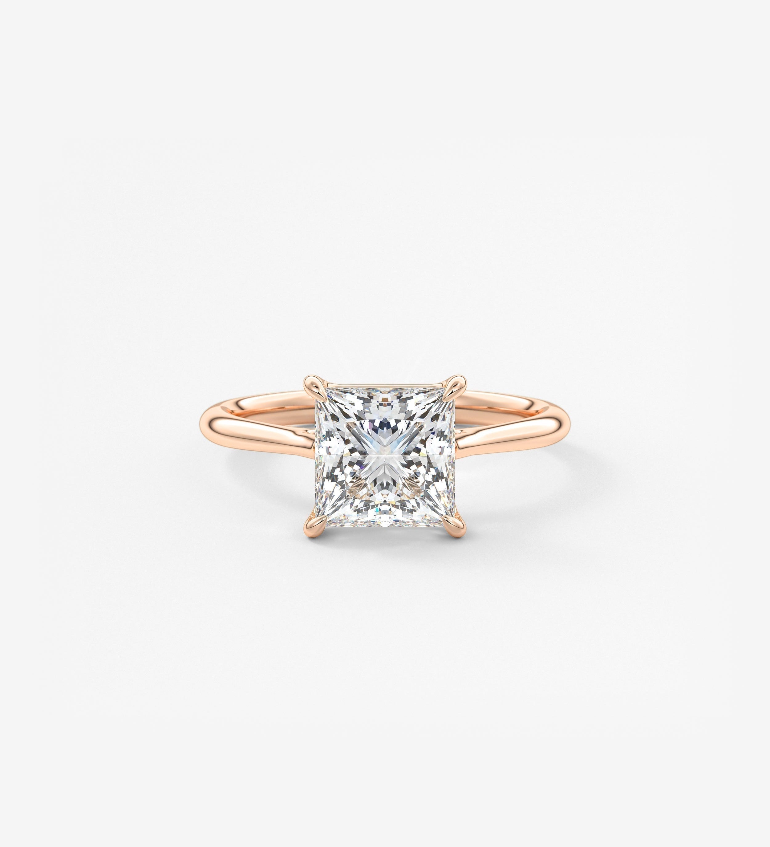 Princess Cathedral Lab Grown Diamond Engagement Ring