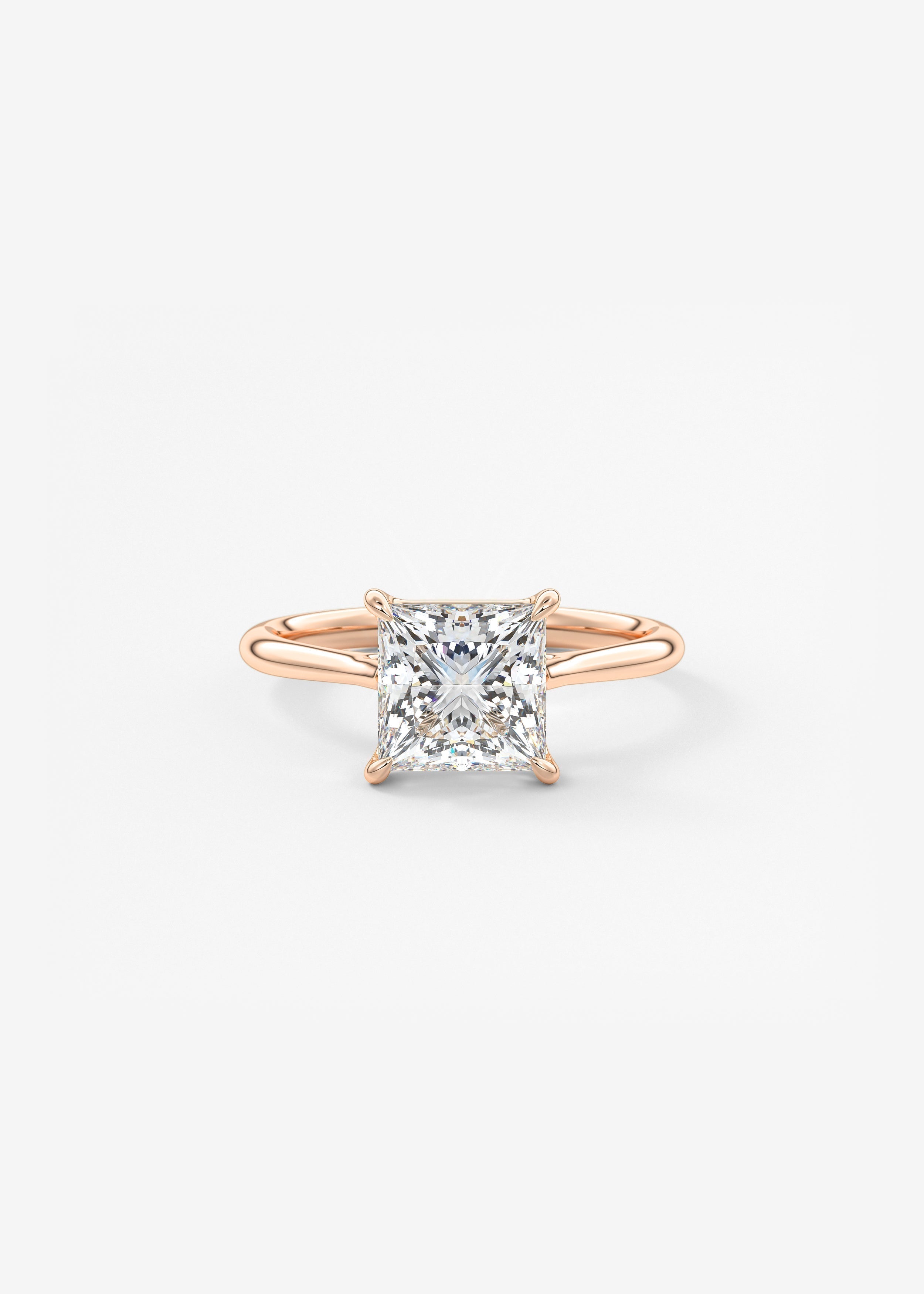 Princess Cathedral Lab Grown Diamond Engagement Ring