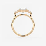 Round Three Stone Lab Grown Diamond Engagement Ring