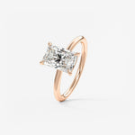 Radiant Hidden Halo Lab Grown Diamond Engagement Ring