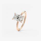 Radiant Hidden Halo Lab Grown Diamond Engagement Ring