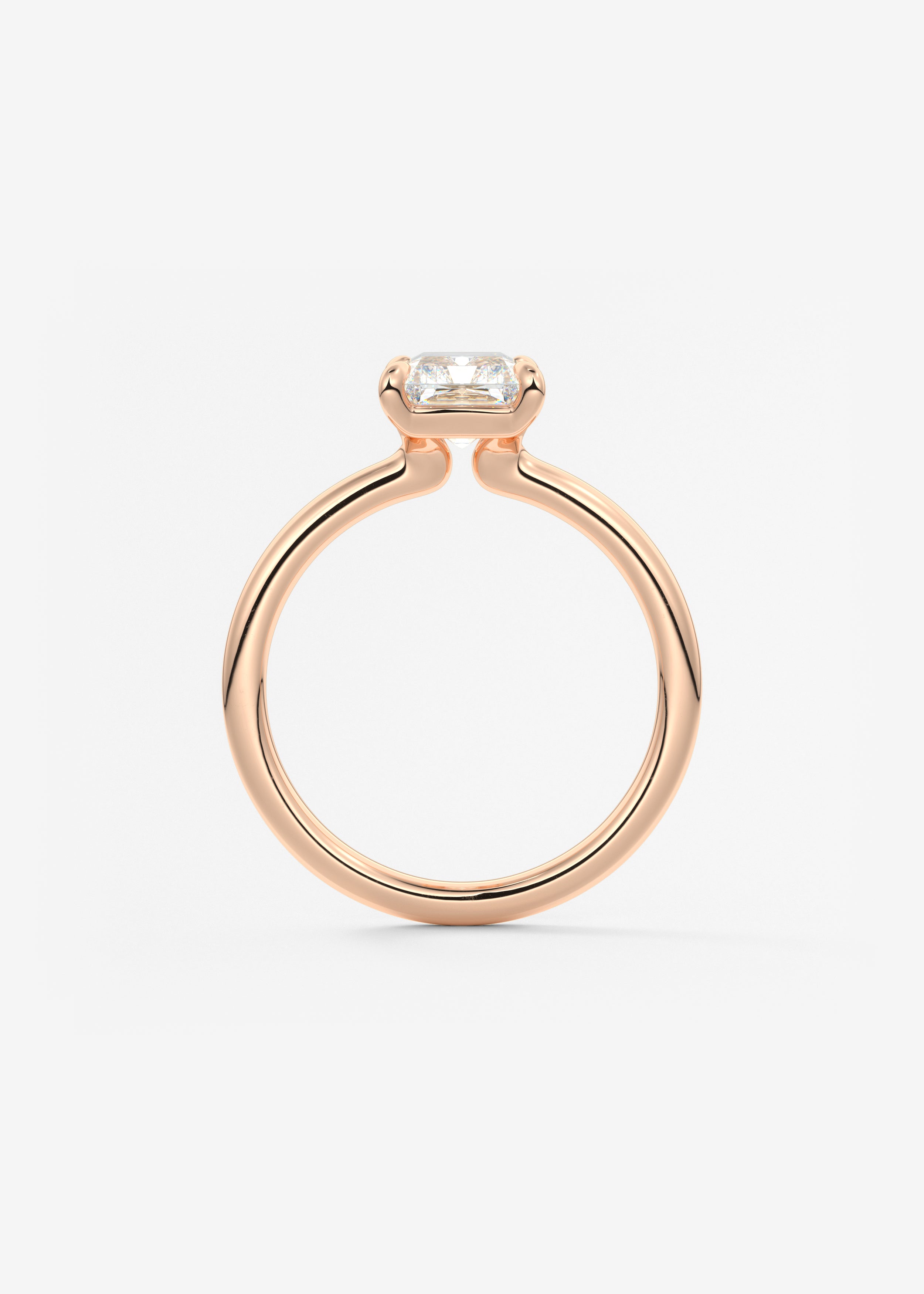 Radiant Hidden Halo Lab Grown Diamond Engagement Ring