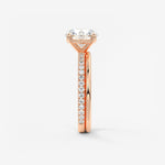 Round Pave Lab Grown Diamond Engagement Ring