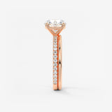 Round Pave Lab Grown Diamond Engagement Ring