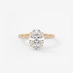 Oval Pave Lab Grown Diamond Engagement Ring