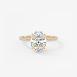 Oval Pave Lab Grown Diamond Engagement Ring