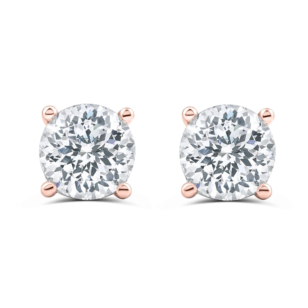 1.25 TCW  Round Cut Stud Moissanite Earrings