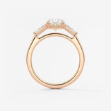 Oval Three Stone Lab Grown Diamond Engagement Ring