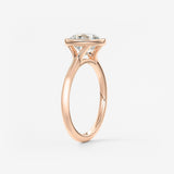 Round Bezel Lab Grown Diamond Engagement Ring
