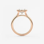 Round Bezel Lab Grown Diamond Engagement Ring