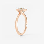 Round Bezel Lab Grown Diamond Engagement Ring