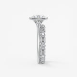 Round Bezel Lab Grown Diamond Engagement Ring