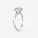 Round Bezel Lab Grown Diamond Engagement Ring