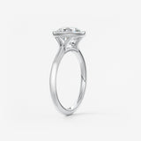 Round Bezel Lab Grown Diamond Engagement Ring