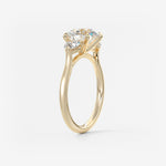 Round Hidden Halo Pave Lab Grown Diamond Engagement Ring