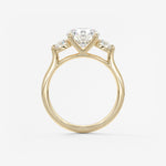 Round Hidden Halo Pave Lab Grown Diamond Engagement Ring