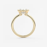 Round Bezel Lab Grown Diamond Engagement Ring
