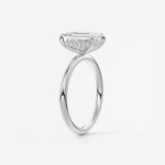 Emerald Hidden Halo Lab Grown Diamond Engagement Ring