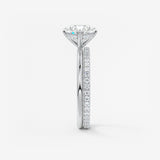 Oval East West Solitaire Lab Grown Diamond Engagement Ring