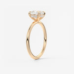 Cushion Hidden Halo Lab Grown Diamond Engagement Ring